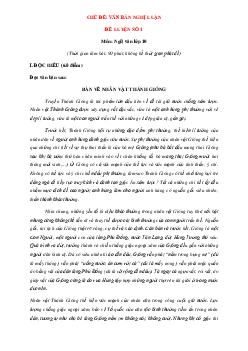 Bộ đề luyện đọc hiểu viết ngữ văn 10 phần văn bản nghị luận (Có đáp án)