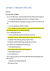 Bài tập môn Nguyên Lý kế Toán | Trường Đại học Tài chính - Kế toán