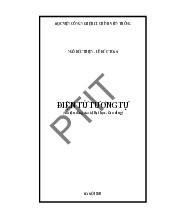 Giáo trình Điện tử tương tự | Học viện Công Nghệ Bưu Chính Viễn Thông