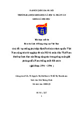 Sự chống phá hiệp định Pari của chính quyền Việt Nam cộng hòa từ sự giúp đỡ của Mỹ và nhân dân Việt Nam dưới sự lãnh đạo của Đảng cộng sản trong công cuộc giải phóng miền Nam thống nhất đất nước | Tiểu luận cuối kì Lịch sử Đảng cộng sản Việt Nam