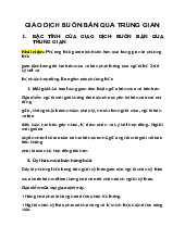 GIAO DỊCH BUÔN BÁN QUA TRUNG GIAN: ĐẶC ĐIỂM VÀ THỰC TIỄN