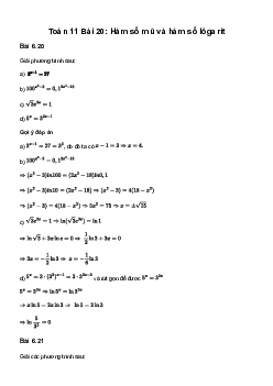 Toán 11 Bài 21: Phương trình, bất phương trình mũ và lôgarit sách Kết Nối Tri Thức