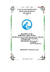 Tiểu luận : Phân tích chức năng quản trị của microsoft môn Quản trị học  - Trường đại học Thủ dầu một.