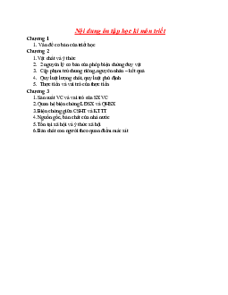 Triết học kì 1 - Lecture notes 1 môn Triết học Mác -Lênin | Đại học sư phạm Hà nội 