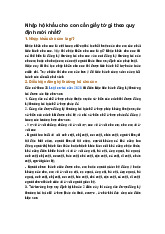 Nhập hộ khẩu cho con cần giấy tờ gì theo quy định mới nhất?