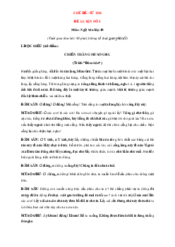 Bộ đề Luyện đọc hiểu viết Ngữ Văn 10 Phần Sử Thi (Có đáp án)