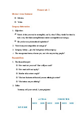 Business Plan: Homework 1 Analysis and Objectives Guide | Lập kế hoạch kinh doanh | Trường Đại học Kiến trúc Đà Nẵng