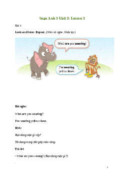 Tiếng Anh lớp 3 Unit 5: Lesson 3 trang 86 Explore Our World