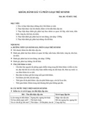 Khám, đánh giá và phân loại trẻ sơ sinh | Tài liệu nhi khoa