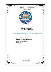 Introducing “Banh mi Viet Nam” in the JapaneseMarket | Bài thảo luận tiếng anh thương mại