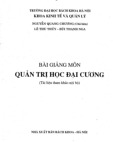Giáo Trình Môn Quản trị học đại cương | Đại học Bách Khoa Hà Nội
