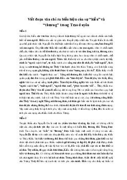 Viết đoạn văn chỉ ra biểu hiện của sự “hiểu” và “thương" trong Trao duyên | Văn mẫu 11 Kết nối tri thức