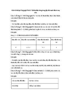 Giải vở bài tập Công nghệ 9 bài 2