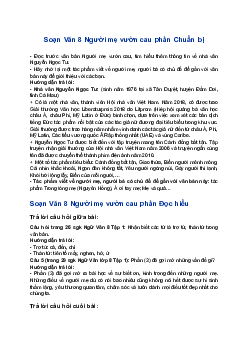 Soạn văn Người mẹ vườn cau | Ngữ văn 8 Cánh Diều