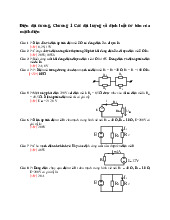 Bài tập Chương 1 Các đại lượng và định luật cơ bản của mạch điện | Điện đại cương