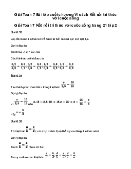 Giải Toán 7 Bài tập cuối chương VI - Kết nối tri thức với cuộc sống