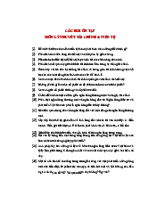 Câu hỏi ôn tập lý thuyết môn Tài chính tiền tệ | Học viện Ngân hàng