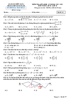Đề minh họa giữa HK2 Toán 10 năm 2022 – 2023 trường THPT Long Thạnh – Kiên Giang