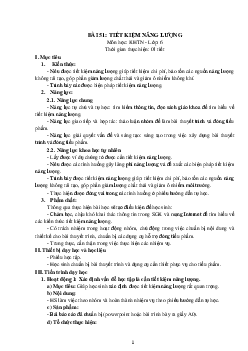 Giáo án Khoa học tự nhiên 6 sách Kết nối tri thức với cuộc sống Bài 51