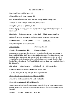 Trắc nghiệm Tài chính hành vi có đáp án | Đại học Mỹ thuật Công nghiệp