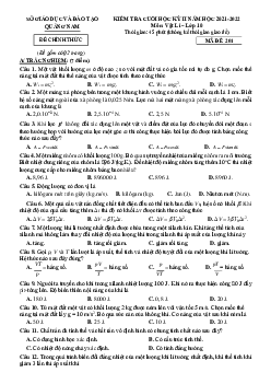 Đề thi cuối HK2 Vật Lí 10 Sở GD Quảng Nam 2021-2022 (có đáp án)