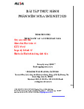 Bài tập thực hành phần mềm misa sme.net 2020 môn Hệ thống Thông tin trong Kế toán| Trường Đại học Công nghiệp Thành phố Hồ Chí Minh