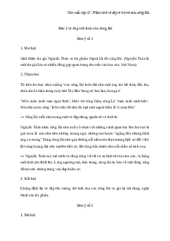 Phân tích vẻ đẹp trữ tình của sông Đà (3 Dàn ý + 15 mẫu) | Văn mẫu lớp 12