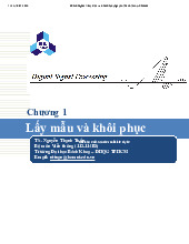 DSP-Chapter 1: Lấy Mẫu và Khôi Phục môn Xử lý tín hiệu số| Đại học Bách khoa Hà Nội