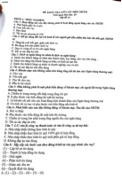 Đề kiểm tra Môn Ngân hàng thương mại | Học viện Ngân hàng