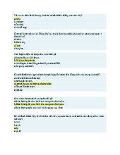 Đề và đáp án trắc nghiệm Android| Đề thi Phát triển ứng dụng cho thiết bị di động| Trường Đại học Bách Khoa Hà Nội