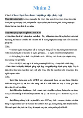 Đề cương môn Pháp luật đại cương - Trường Đại học lao động -  xã hội.