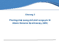 Chương 3: Phương pháp quang phổ phát xạ nguyên tử | Bài giảng môn Phân tích bằng công cụ | Đại học Bách khoa hà nội