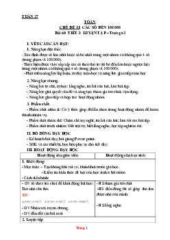 Giáo án Toán 3 Kết nối tri thức (KNTT) tuần 27