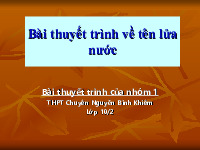Bài thuyết trình về tên lửa nước