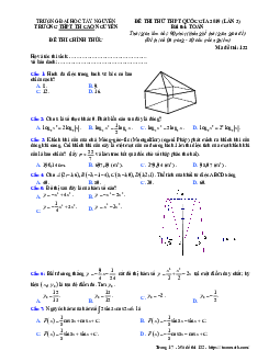 Đề thi thử Toán THPTQG 2019 lần 3 trường THPT TH Cao Nguyên – Đắk Lắk