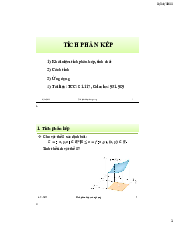 Lý thuyết và bài tập Tích Phân Kép - Giải tích 2 | Trường Đại học Công nghệ, Đại học Quốc gia Hà Nội