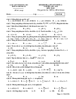 Đề giữa kỳ 1 Toán 11 năm 2022 – 2023 trường THPT Phù Cừ – Hưng Yên