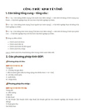 công thức kinh tế vĩ mô và vi mô tổng hợp | Đại học Kinh tế Thành phố Hồ Chí Minh