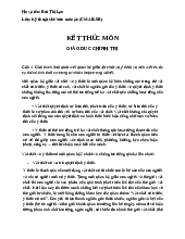 Kết thúc môn giáo dục chính trị