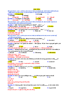 Đề thi tuyển sinh lớp 10 THPT năm học 2022-2023 môn Tiếng Anh (không chuyên) - Sở Giáo dục và Đào tạo Đắk Nông có đáp án và giải thích chi tiết