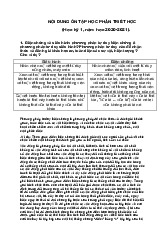 Đề cương ôn tập triết học Mác-Lê nin (Học kỳ 1, 2020-2021)