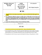 Đề thi môn truyền động điện –Trường Đại học bách khoa Hà Nội
