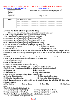 Đề thi HK2 môn KHTN 6 kết nối tri thức (có đáp án và ma trận)