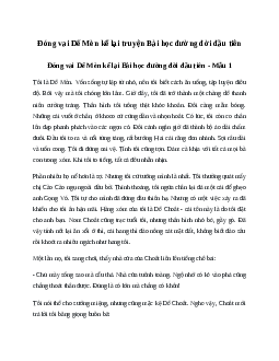 Văn mẫu lớp 6: Đóng vai Dế Mèn kể lại truyện Bài học đường đời đầu tiên (11 mẫu) |  Kết nối tri thức