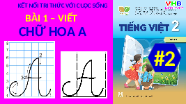 Giáo án điện tử Tiếng Việt 2 Tập 1 Bài 1 Kết nối tri thức: Tôi là học sinh lớp 2 - Viết: Chữ hoa A