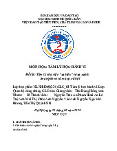 Bài tập nhóm Đề tài: Tâm lý của việc “nghiện” công nghệ Smartphone và mạng xã hội môn Tâm lý học | Đại học Kinh tế Quốc Dân