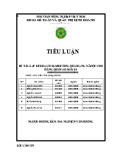 Đề tài: lập kế hoạch marketing qua mạng xã hội cho Hãng quần áo may 10 môn Lập kế hoạch doanh nghiệp  | Học viện Nông nghiệp Việt Nam