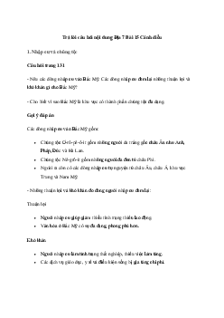 Giải Địa lí 7 Bài 15: Đặc điểm dân cư, xã hội Bắc Mỹ | Cánh diều