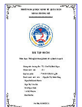 Bài tập nhóm môn Thống kê trong kinh tế và kinh doanh | Trường Đại học Kinh tế Quốc dân