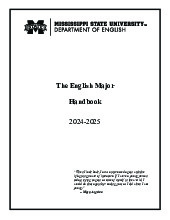 The English Major Handbook (2024-2025)